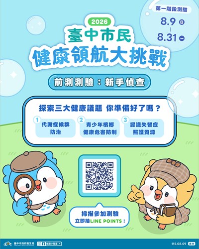2026臺中市民健康領航大挑戰圖卡